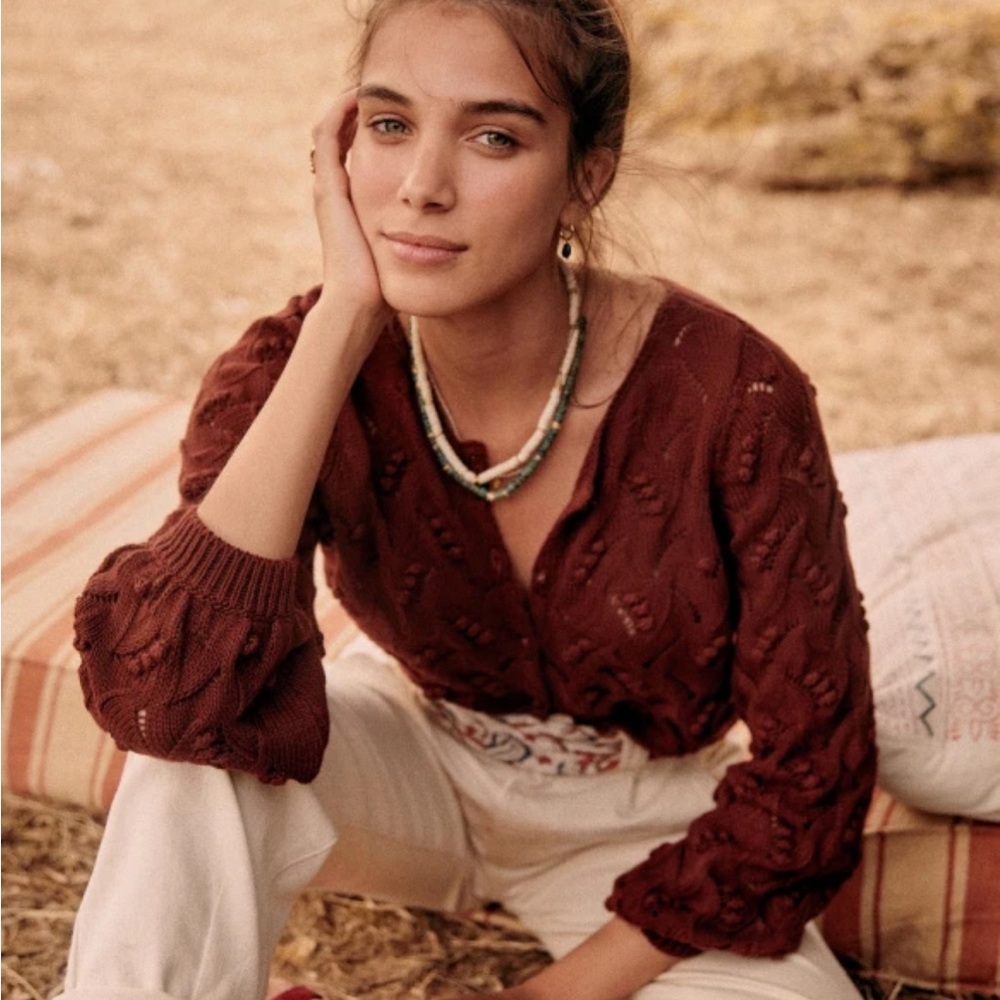 Sezane Marthe jumper hazelnut size S
